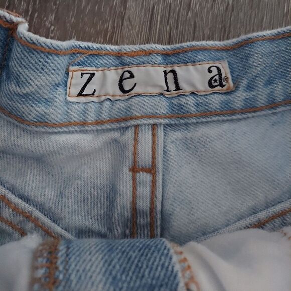 Vintage Made in USA Raw Frayed Hem Half Bleached Distressed High Rise Shorts 10 - Picture 6 of 10